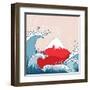 Japan Style Illustration-kisika-Framed Art Print