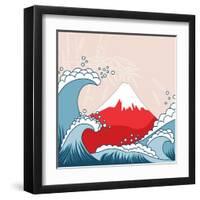 Japan Style Illustration-kisika-Framed Art Print