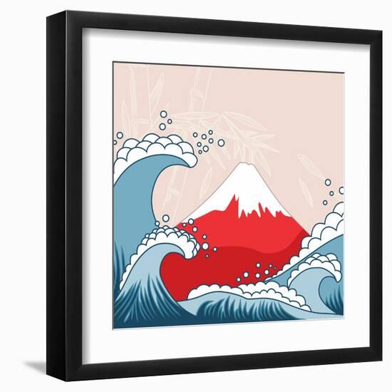 Japan Style Illustration-kisika-Framed Art Print