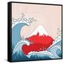 Japan Style Illustration-kisika-Framed Stretched Canvas