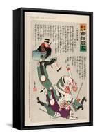 Japan Takes Away Kinchow Castle-Kobayashi Kiyochika-Framed Stretched Canvas