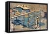 Japan: Tale of Genji-Ando Hiroshige-Framed Stretched Canvas