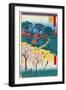 Japan: Temple Gardens-Ando Hiroshige-Framed Giclee Print