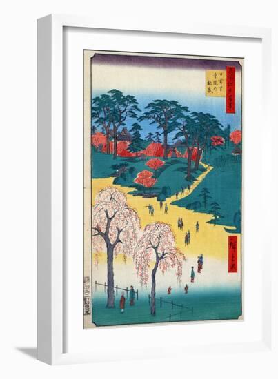 Japan: Temple Gardens-Ando Hiroshige-Framed Giclee Print