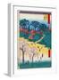 Japan: Temple Gardens-Ando Hiroshige-Framed Giclee Print