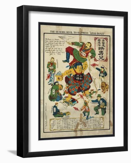 Japan the Peaceful Nation Cartoon-null-Framed Art Print