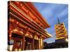 Japan, Tokyo, Asakusa, Asakusa Kannon Temple, Hozomon Gate and Temple Pagoda-Steve Vidler-Stretched Canvas