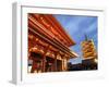 Japan, Tokyo, Asakusa, Asakusa Kannon Temple, Hozomon Gate and Temple Pagoda-Steve Vidler-Framed Photographic Print