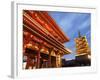 Japan, Tokyo, Asakusa, Asakusa Kannon Temple, Hozomon Gate and Temple Pagoda-Steve Vidler-Framed Photographic Print