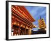 Japan, Tokyo, Asakusa, Asakusa Kannon Temple, Hozomon Gate and Temple Pagoda-Steve Vidler-Framed Photographic Print