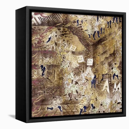 Japan: Tokyo Fire, 1858-null-Framed Stretched Canvas
