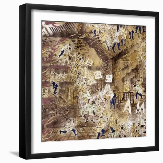 Japan: Tokyo Fire, 1858-null-Framed Giclee Print