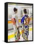 Japan, Tokyo, Girls in Kimono on Subway Platform-Steve Vidler-Framed Stretched Canvas