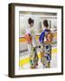 Japan, Tokyo, Girls in Kimono on Subway Platform-Steve Vidler-Framed Photographic Print