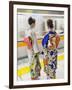 Japan, Tokyo, Girls in Kimono on Subway Platform-Steve Vidler-Framed Photographic Print