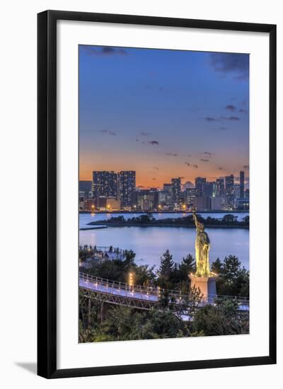 Japan, Tokyo, Odaiba Waterfront at Twilight-Rob Tilley-Framed Photographic Print