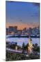 Japan, Tokyo, Odaiba Waterfront at Twilight-Rob Tilley-Mounted Photographic Print