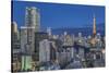 Japan, Tokyo, Roppongi, Skyline at Twilight-Rob Tilley-Stretched Canvas