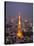 Japan, Tokyo, Roppongi, View of Tokyo Tower and City Skyline from Tokyo City View Tower-Steve Vidler-Stretched Canvas