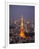 Japan, Tokyo, Roppongi, View of Tokyo Tower and City Skyline from Tokyo City View Tower-Steve Vidler-Framed Photographic Print