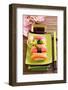 Japan Traditional Food Sushi on Green Plate-egal-Framed Photographic Print