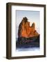 Japan, Wakagama Prefecture. One of the Hashiguiiwa Rocks at Sunset-Jaynes Gallery-Framed Photographic Print