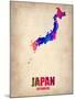Japan Watercolor Map-NaxArt-Mounted Art Print
