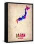 Japan Watercolor Map-NaxArt-Framed Stretched Canvas