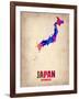 Japan Watercolor Map-NaxArt-Framed Art Print