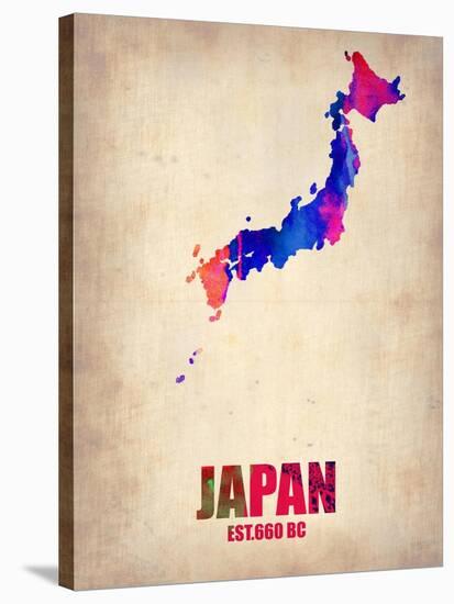 Japan Watercolor Map-NaxArt-Stretched Canvas