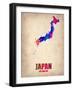 Japan Watercolor Map-NaxArt-Framed Art Print