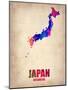 Japan Watercolor Map-NaxArt-Mounted Art Print