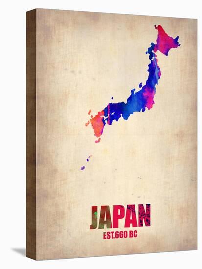 Japan Watercolor Map-NaxArt-Stretched Canvas