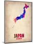 Japan Watercolor Map-NaxArt-Mounted Art Print