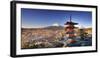 Japan, Yamanashi Prefecture, Fuji-Yoshida, Chureito Pagoda and Mt Fuji During Cherry Blossom Season-Michele Falzone-Framed Photographic Print