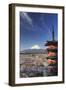 Japan, Yamanashi Prefecture, Fuji-Yoshida, Chureito Pagoda and Mt Fuji During Cherry Blossom Season-Michele Falzone-Framed Photographic Print