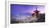 Japan, Yamanashi Prefecture, Fuji-Yoshida, Chureito Pagoda, Mt Fuji and Cherry Blossoms-Michele Falzone-Framed Premium Photographic Print