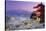 Japan, Yamanashi Prefecture, Fuji-Yoshida, Chureito Pagoda, Mt Fuji and Cherry Blossoms-Michele Falzone-Stretched Canvas