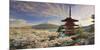 Japan, Yamanashi Prefecture, Fuji-Yoshida, Chureito Pagoda, Mt Fuji and Cherry Blossoms-Michele Falzone-Mounted Photographic Print