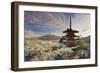 Japan, Yamanashi Prefecture, Fuji-Yoshida, Chureito Pagoda, Mt Fuji and Cherry Blossoms-Michele Falzone-Framed Photographic Print