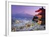 Japan, Yamanashi Prefecture, Fuji-Yoshida, Chureito Pagoda, Mt Fuji and Cherry Blossoms-Michele Falzone-Framed Photographic Print