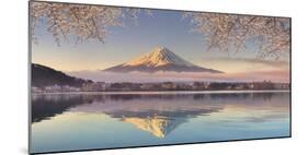 Japan, Yamanashi Prefecture, Kawaguchi Ko Lake and Mt Fuji-Michele Falzone-Mounted Premium Photographic Print