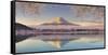 Japan, Yamanashi Prefecture, Kawaguchi Ko Lake and Mt Fuji-Michele Falzone-Framed Stretched Canvas