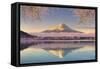 Japan, Yamanashi Prefecture, Kawaguchi Ko Lake and Mt Fuji-Michele Falzone-Framed Stretched Canvas