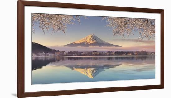 Japan, Yamanashi Prefecture, Kawaguchi Ko Lake and Mt Fuji-Michele Falzone-Framed Photographic Print