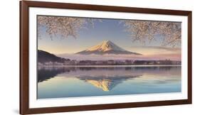 Japan, Yamanashi Prefecture, Kawaguchi Ko Lake and Mt Fuji-Michele Falzone-Framed Photographic Print