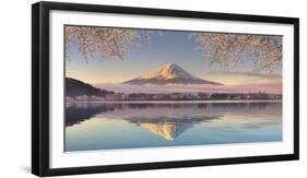 Japan, Yamanashi Prefecture, Kawaguchi Ko Lake and Mt Fuji-Michele Falzone-Framed Photographic Print