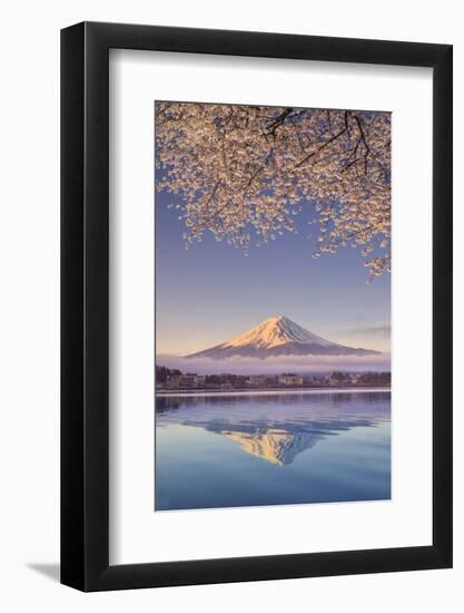 Japan, Yamanashi Prefecture, Kawaguchi Ko Lake and Mt Fuji-Michele Falzone-Framed Photographic Print