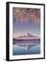 Japan, Yamanashi Prefecture, Kawaguchi Ko Lake and Mt Fuji-Michele Falzone-Framed Photographic Print