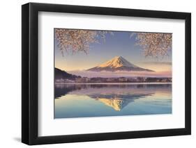 Japan, Yamanashi Prefecture, Kawaguchi Ko Lake and Mt Fuji-Michele Falzone-Framed Photographic Print